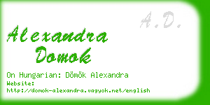 alexandra domok business card